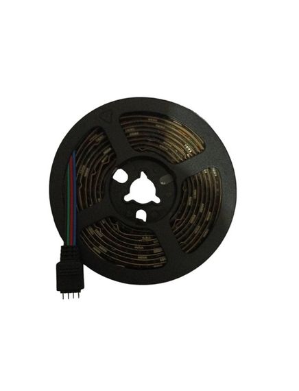 Світлодіодна стрічка LED Strip Light SMD 5050 RGB (30 LED/m) 2 м для підсвічування телевізора та інтер'єру від USB на силіконі з пультом керування | Зображення 1