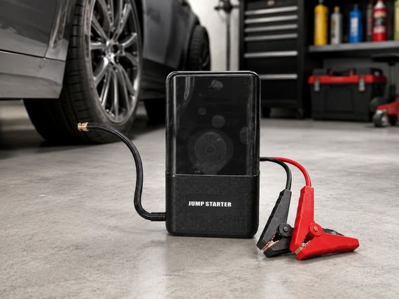 Пусковое устройство 965A с компрессором • Автомобильный Jump Starter 12V 4в1 с насосом 150 PSI, Power Bank и LED-фонарем | Зображення 3