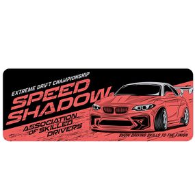 Килимок 300*700 тканинний Speed ​​shadow з боковою прошивкою, товщина 2 мм, колір Dark red, Пакет
