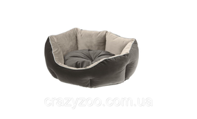 Бархатный диван Ferplast Queen 50 Beige-Grey для кошек и собак, 50×40×18 см 83405003