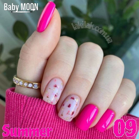 Гель-лак BABY MOON Summer №09 розовый барби, 6 мл