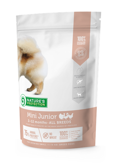 Корм Nature's Protection Mini Junior Small Breeds сухий для цуценят малих порід 0.5 кг
