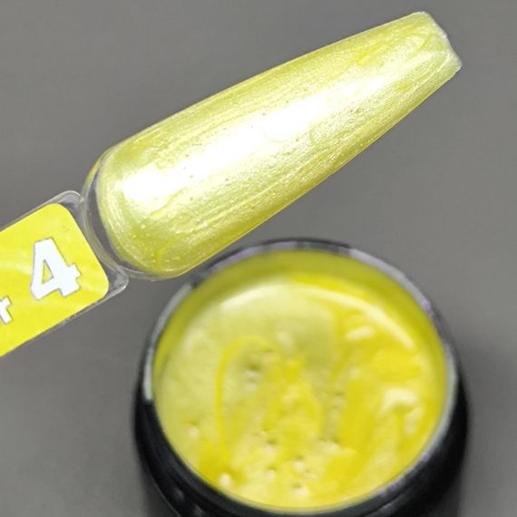 Гель для декора Mi OMGel №4 (пастельно-желтый с серебряным шиммером) 30мл | Зображення 1