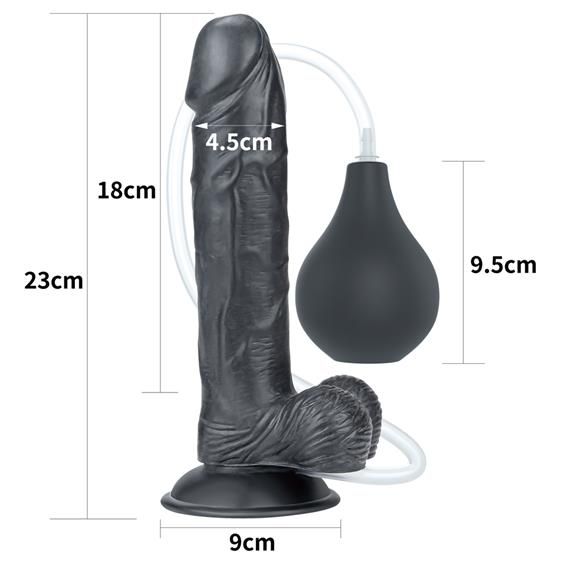 Фалоімітатор - Squirt Extreme Dildo 9" Black | Зображення 2