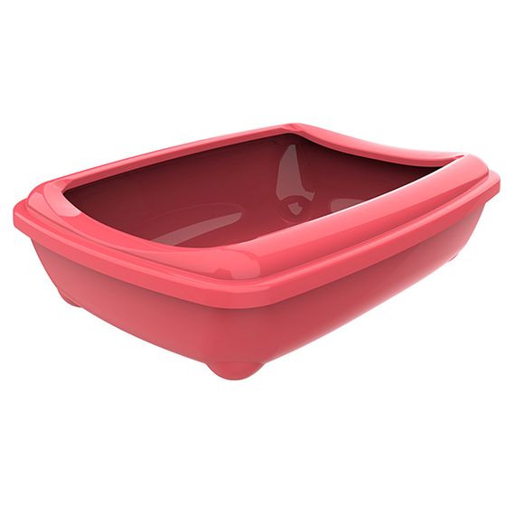 Moderna Arist-O-Tray туалет с бортиком для кошек, 50 см х 38 см х 14 см, коралловый