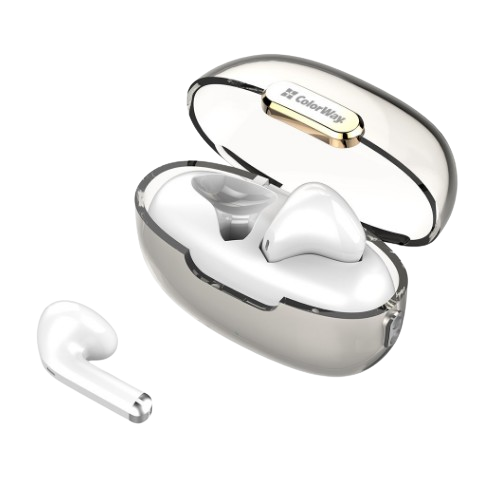 Навушники бездротові ColorWay slim CW-TWS2WT Earbuds білий | Зображення 1