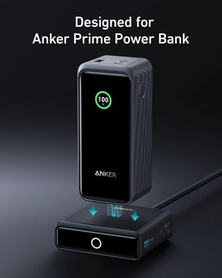 Мережевий зарядний пристрій Anker Charging Base for Anker Prime 100W Black | Зображення 1