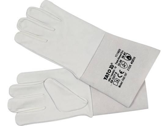 Рукавиці зварювальника, термостійкі YATO Польша зі шкіри, розмір 10 YT-74820