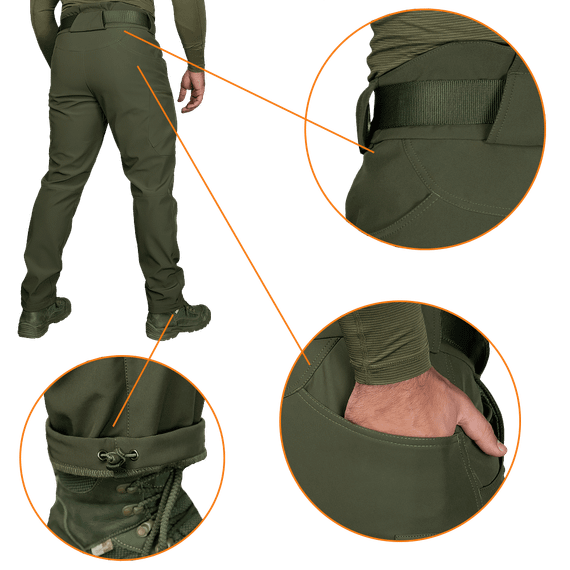 Штани SoftShell Vent Олива (7331), XXXL | Зображення 5