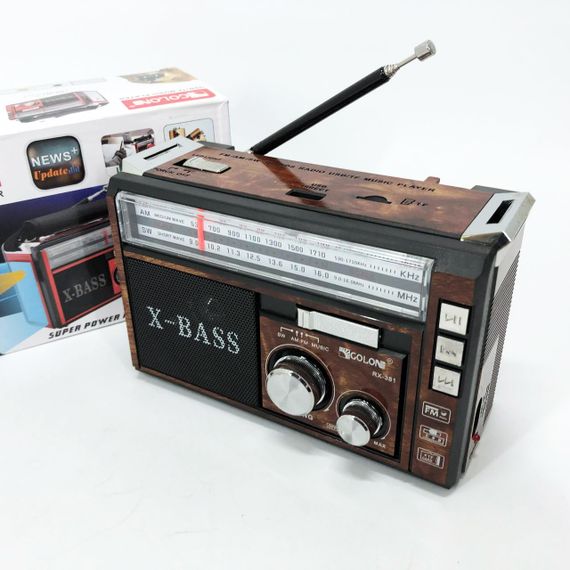 Fm аккумуляторный радио приемник в ретро стиле Golon, Радиоприемник проигрыватель, Ретрорадио DM-16 | Зображення 4