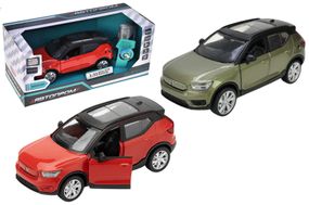 Машина металева 68703 1:32 Volvo XC40 Recharge, на батарейки, світло, звук, відкриваються двері, капот, багажник  у коробці 20x9x9 см АВТОПРОМ