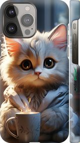 Чохол на iPhone 13 Pro Max Білий кіт "5646m-2371-2448"