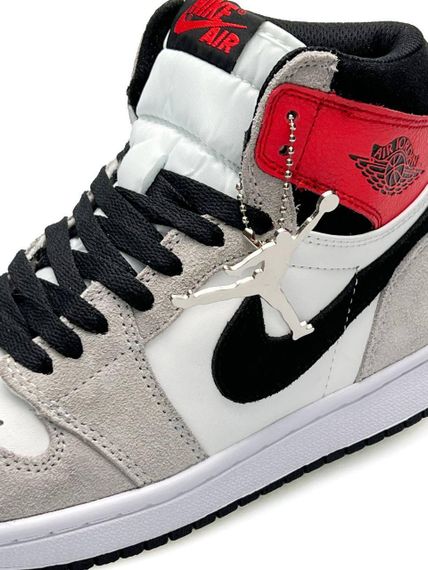 Жіночі кросівки N-ike Air Jordan 1 High Grey Black Red , В'єтнам , весна / літо / осінь 38 - 24.5 | Зображення 7