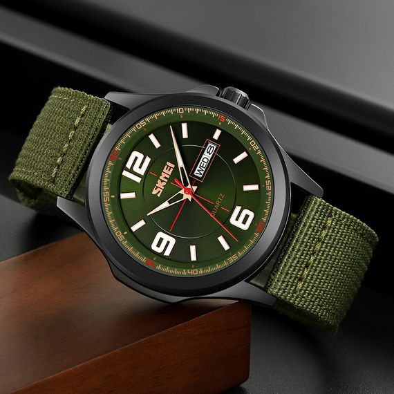Чоловічий годинник Skmei 9315AG Army Green | Зображення 3