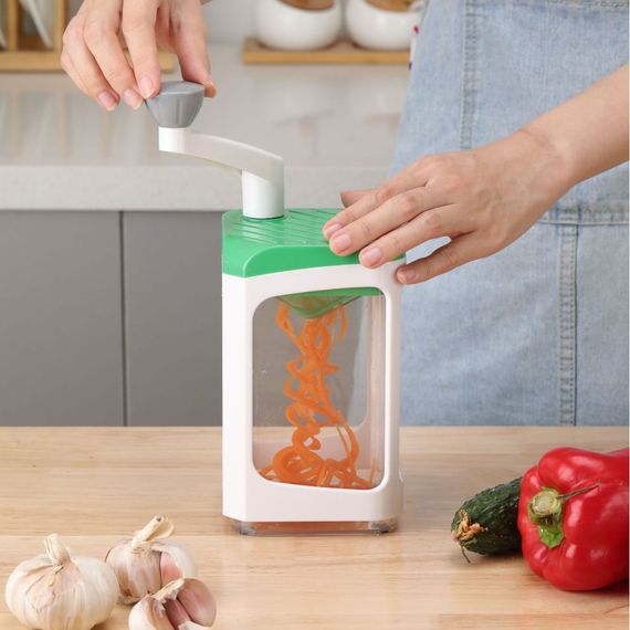 Ручная овощерезка с контейнером Genius Nicer Dicer Кухонный слайсер - терка с насадками 7 в 1 | Зображення 3