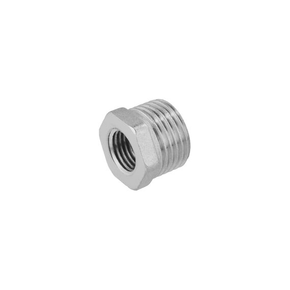 Футорка посилена під манометр LexLine 1/2"х1/4" ЗВ нікельована НК0703-Вн