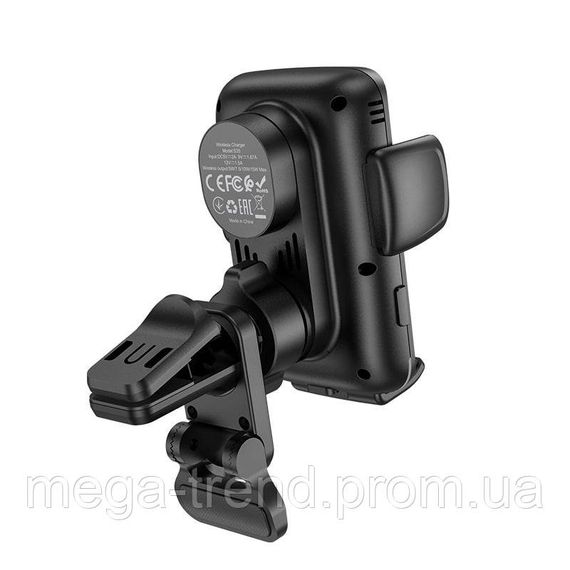 Тримач HOCO 2 in 1 Air outlet / Dashboard Smart alignment wireless charging Car holder S35 |5-15W Max| | Зображення 1