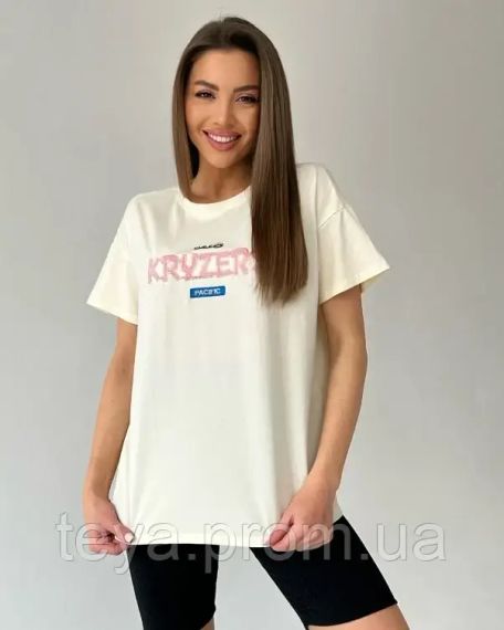 Футболка для жінок колір бежевий розмір L FI_007539