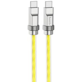 Дата кабель Hoco U113 Solid 100W Type-C to Type-C (1m) Gold