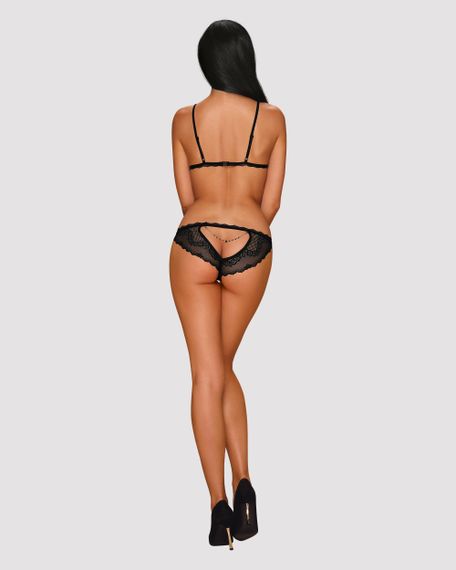 Сексуальний комплект із відкритими сосками Obsessive Millagro 2-pcs set black S/M | Зображення 3