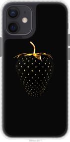 Чохол на iPhone 12 Mini Чорна полуниця "3585pc-2071-24368"