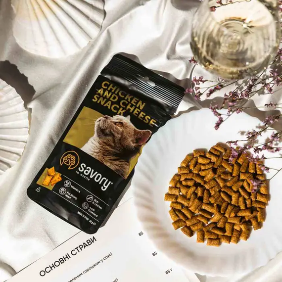 Лакомство для кошек Savory Snack, курица и сыр 60г | Зображення 4