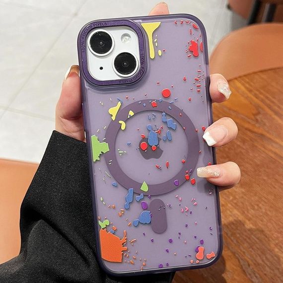 Чохол TPU+PC Flush with MagSafe для Apple iPhone 14 (6.1") Dark purple | Зображення 1