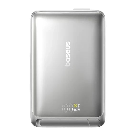 Baseus Nomos Qi2 10000 mAh 45W 2в1 PowerBank Павербанк з бездротовою швидкою зарядкою QC3.0+PD3.0 та вбудованим кабел | Зображення 3