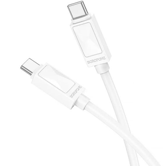 Дата кабель Borofone BX109 Type-C to Type-C 60W (1m) White | Зображення 2
