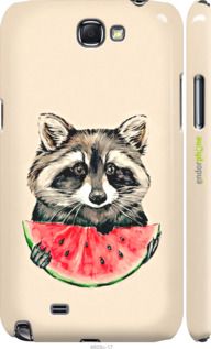 Чохол на Samsung Galaxy Note 2 N7100 Єнотик з кавуном "4605m-17-2448"