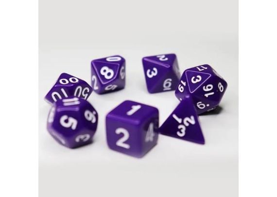 Набор кубиков Opaque 7 Dice Set Dark Purple (7 шт.) | Зображення 3