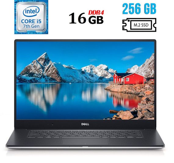 Ноутбук Б-класс Dell Precision 5520 / 15.6" IPS / Core i5-7440HQ (4 ядра по 2.8-3.8GHz) / 16GB DDR4 / 256GB SSD M.2 / HD Graphics 630 / WebCam / HDMI / Win 10 б/у