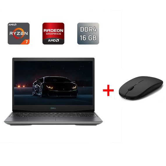 Ігровий ноутбук Dell G5 5505 / 15.6" (1920x1080) IPS / AMD Ryzen 7 4800H (8 (16) ядер по 2.9 - 4.2 GHz) / 16 GB DDR4 / 512 GB SSD / AMD Radeon RX 5600M, 6 GB GDDR6, 192-bit / USB Type-C / Windows 10 б/в + Подарунок Миша / USB