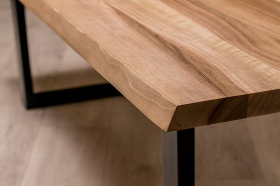 Ореховый кофейный стол для чаепития EcoWalnut с живыми краями M | Зображення 6