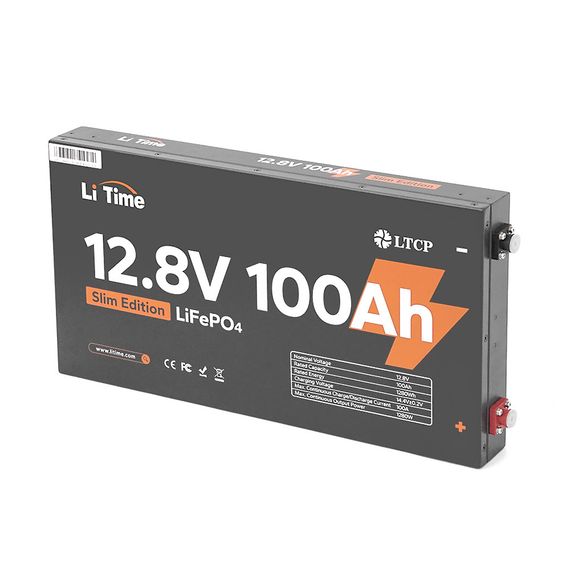Аккумуляторная батарея Li-TIME LiFePO4 12.8V 100А ч 1280W h METAL CASE | Зображення 2