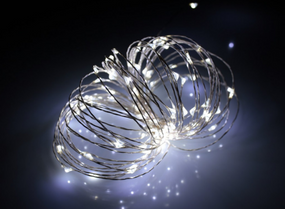 Светодиодная гирлянда Роса 50 LED 5м белый на батареках