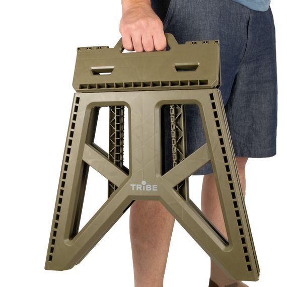 Стілець Tribe Camp Chair High оливковий складаний, Похідний стілець трайб для риболовлі, Крісло кемпінгове для полювання | Зображення 7
