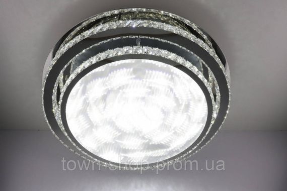 Люстра потолочная хрустальная LED с пультом C1875/800-ch Хром 18х80х80 см. | Зображення 4