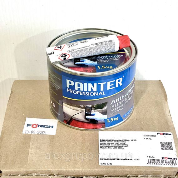 Набір під прибор Шпаклівка 1500g, Грунт 1500g+200ml Painter | Зображення 2