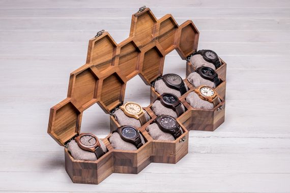 Деревянная шкатулка для 9-ти часов с логотипом | Зображення 8