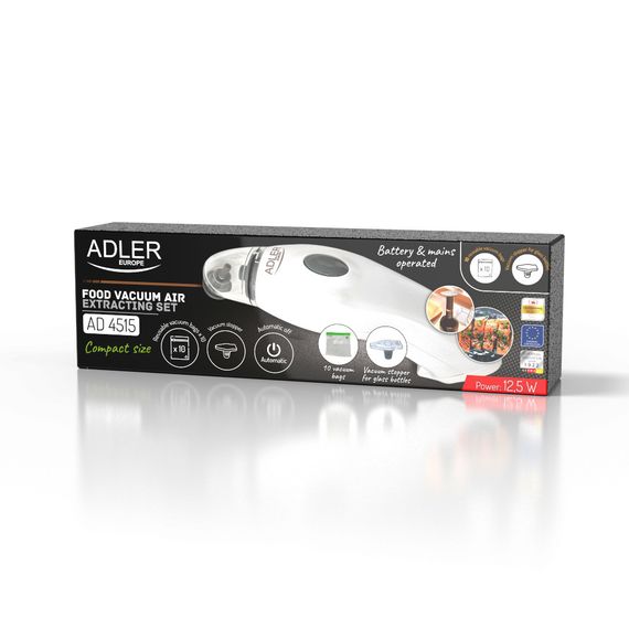 Вакууматор Adler AD 4515 вакуумный насос для продуктов + 10 пакетов | Зображення 9