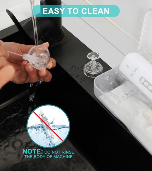 Електричний дитячий носовий пилосос — аспіратор із 3 рівнями потужності та 3 м’якими насадками | Зображення 2