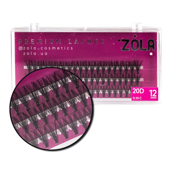 Вії-пучки ZOLA 20D 12 mm