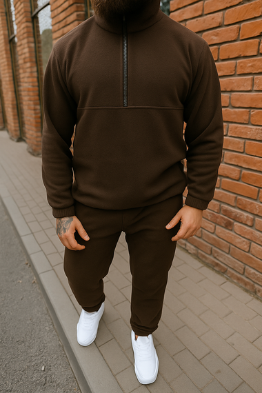 Костюм плюш коричневый S XXL