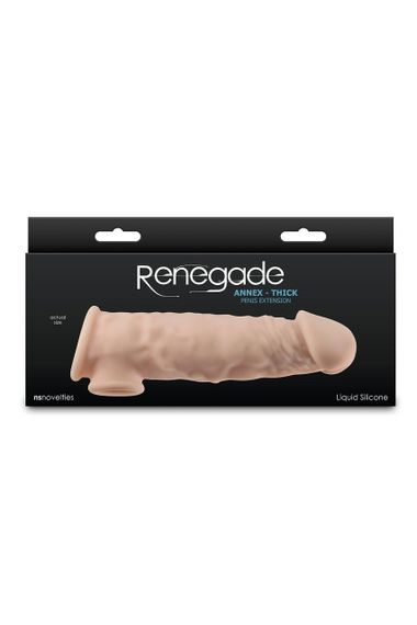 Насадка на пеніс NS Novelties Renegade бежева, 18.6 см Sex Aura | Зображення 3