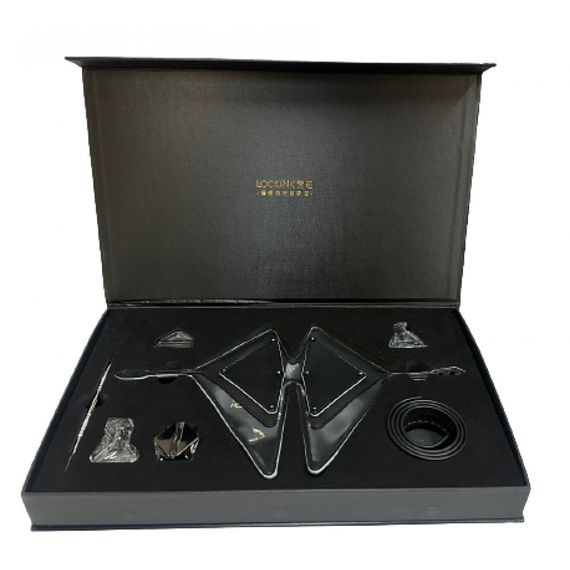 Маска лисиці Lockink, натуральна шкіра, чорна, One Size | Зображення 4