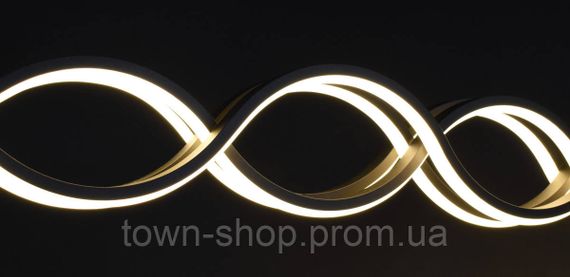 Люстра потолочная LED H23L-1200-bk Черный 25-110х10х120 см. | Зображення 6