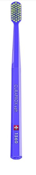 Зубна щітка Curaprox CS 1560 "Soft", d 0,15 мм. Фіолетовий з салатовим (ViLG)
