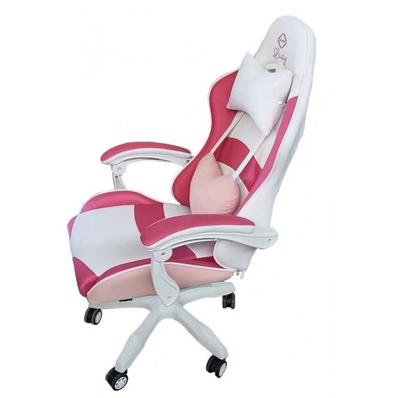 Крісло геймерське Bonro Lady 807 рожево-біле | Зображення 2