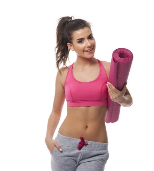Килимок для йоги та фітнесу Power System PS-4014 PVC Fitness Yoga Mat Pink (173x61x0.6) (PS-4014_Pink) | Зображення 2